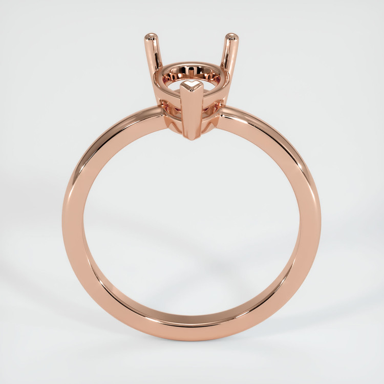 14K Rose Gold Solitaire Ring Setting