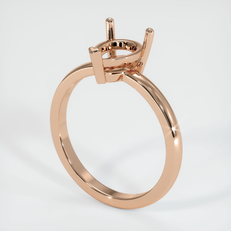 18K Rose Gold Solitaire Ring Setting