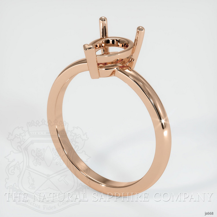 18K Rose Gold Solitaire Ring Setting
