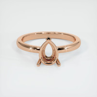 18K Rose Gold Solitaire Ring Setting Image