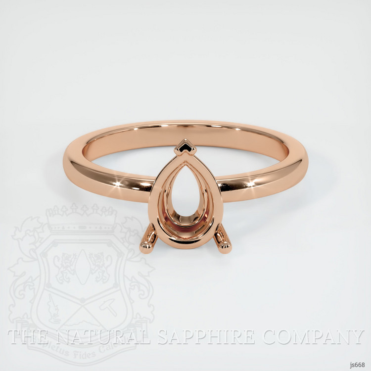 18K Rose Gold Solitaire Ring Setting