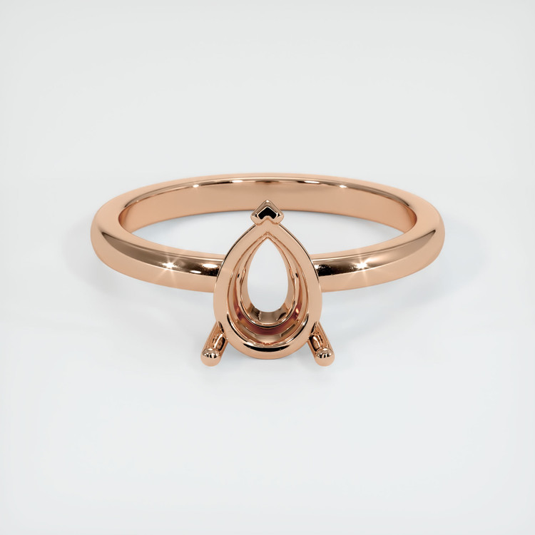 18K Rose Gold Solitaire Ring Setting