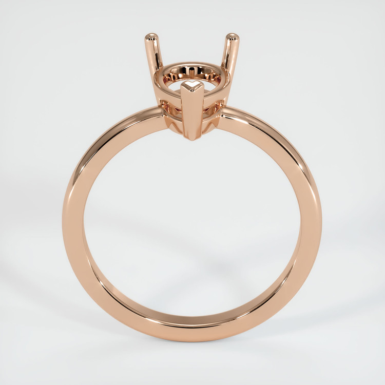 18K Rose Gold Solitaire Ring Setting