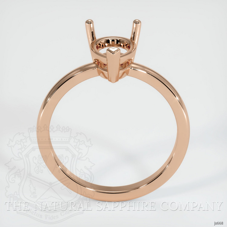 18K Rose Gold Solitaire Ring Setting