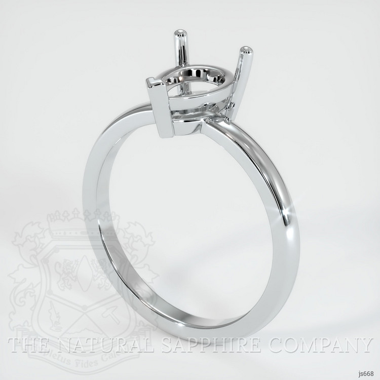 10K White Gold Solitaire Ring Setting