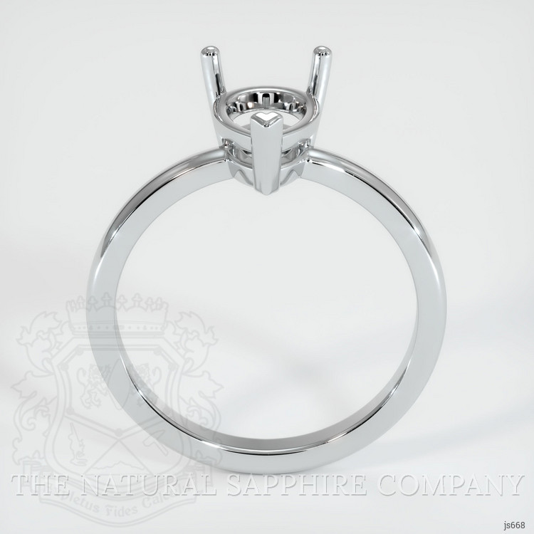 10K White Gold Solitaire Ring Setting