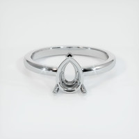 14K White Gold Solitaire Ring Setting Image