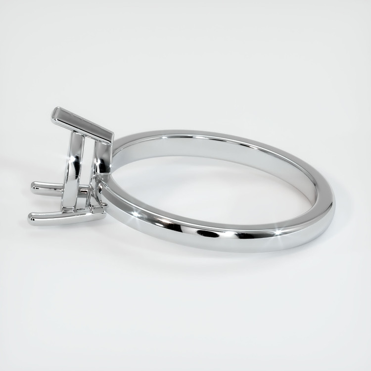 14K White Gold Solitaire Ring Setting