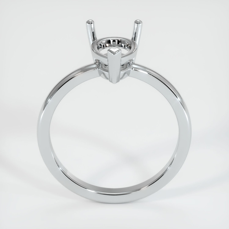 14K White Gold Solitaire Ring Setting