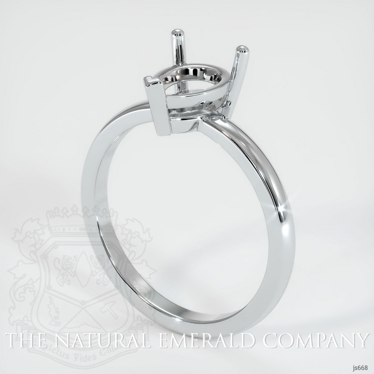 18K White Gold Solitaire Ring Setting