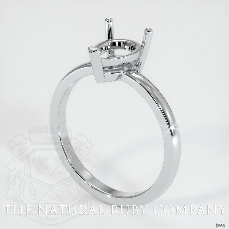 18K White Gold Solitaire Ring Setting