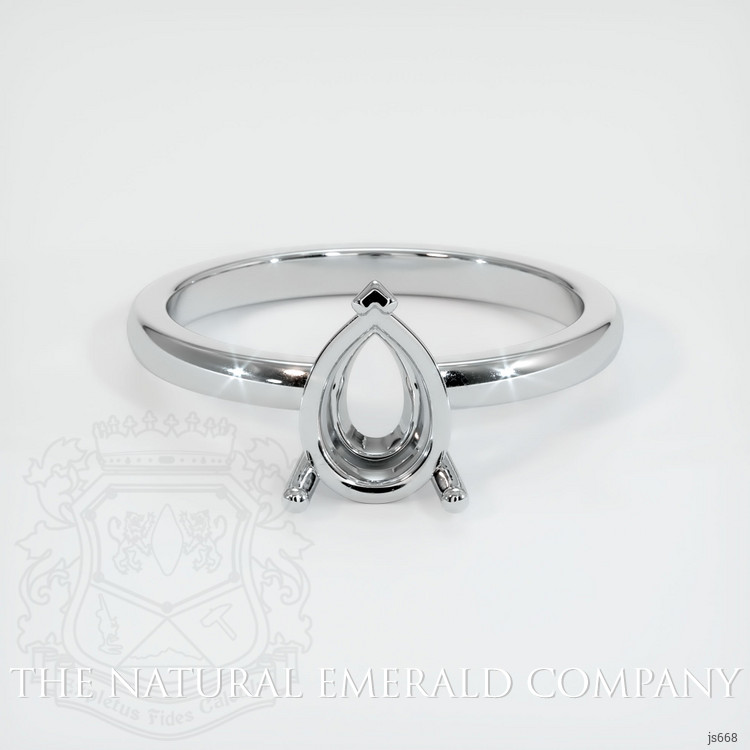 18K White Gold Solitaire Ring Setting