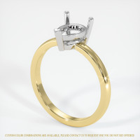 14K White & Yellow Solitaire Ring Setting Video