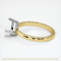 14K White & Yellow Solitaire Ring Setting Image