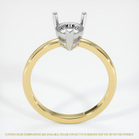 14K White & Yellow Solitaire Ring Setting Image