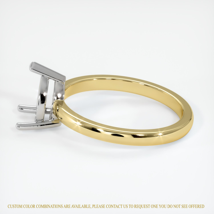 18K White & Yellow Solitaire Ring Setting