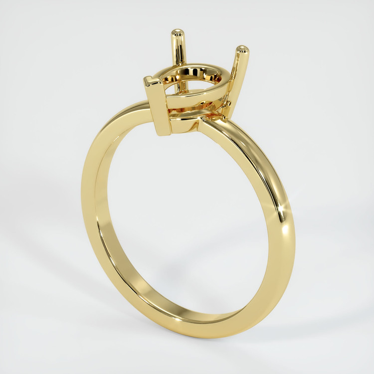 18K Yellow Gold Solitaire Ring Setting