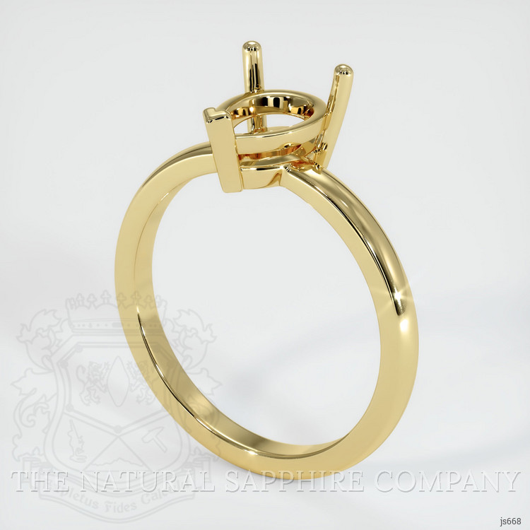 18K Yellow Gold Solitaire Ring Setting
