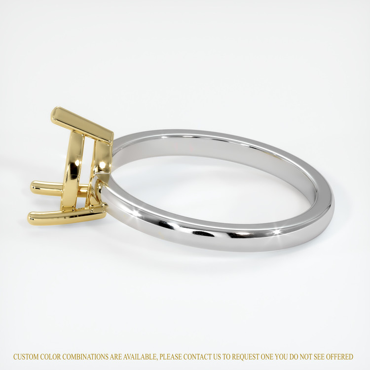 14K Yellow & White Solitaire Ring Setting