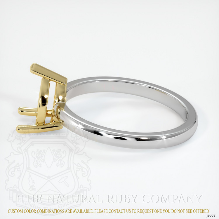 18K Yellow & White Solitaire Ring Setting