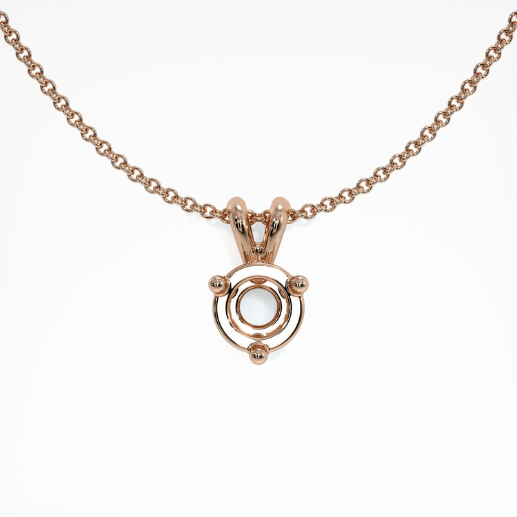 14K Rose Gold Solitaire Pendant Setting