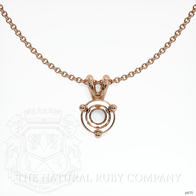 14K Rose Gold Solitaire Pendant Setting