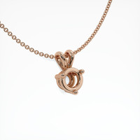 14K Rose Gold Solitaire Pendant Setting Image