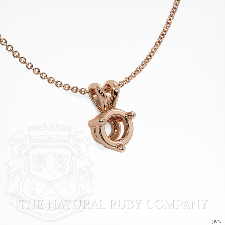 14K Rose Gold Solitaire Pendant Setting