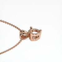 14K Rose Gold Solitaire Pendant Setting Image