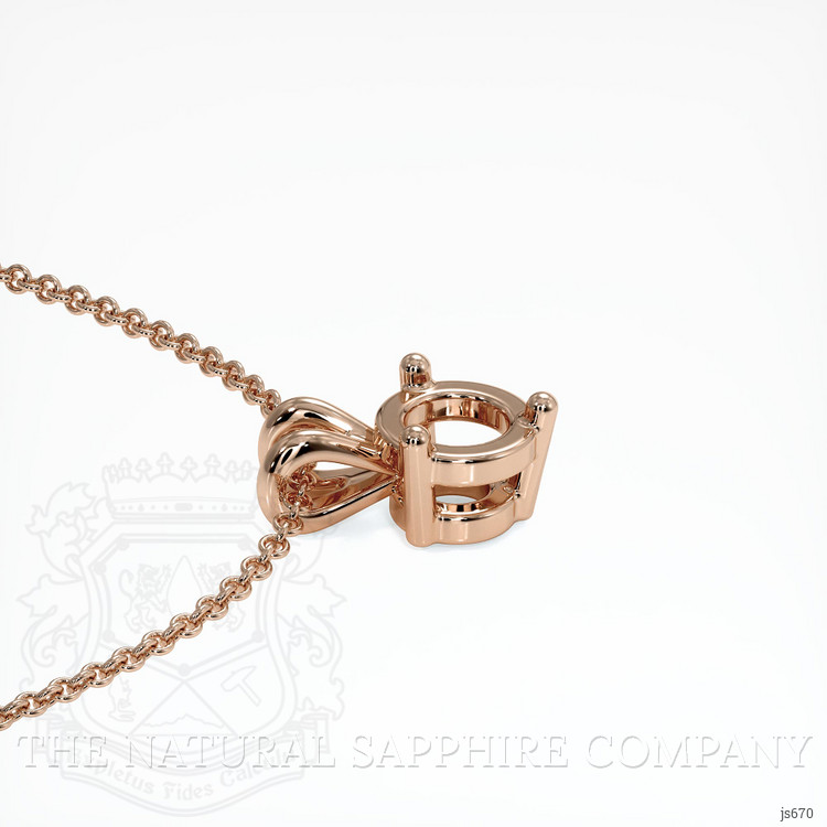 14K Rose Gold Solitaire Pendant Setting