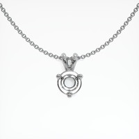 14K White Gold Solitaire Pendant Setting Video