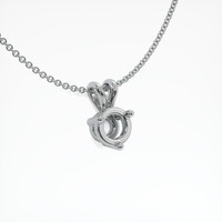 14K White Gold Solitaire Pendant Setting Image