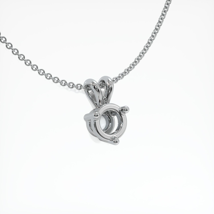 14K White Gold Solitaire Pendant Setting
