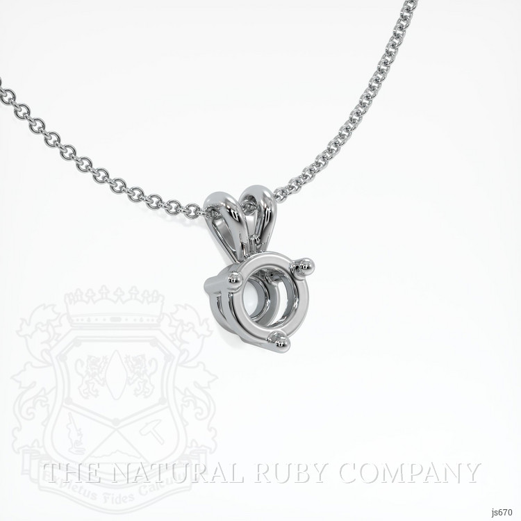 14K White Gold Solitaire Pendant Setting