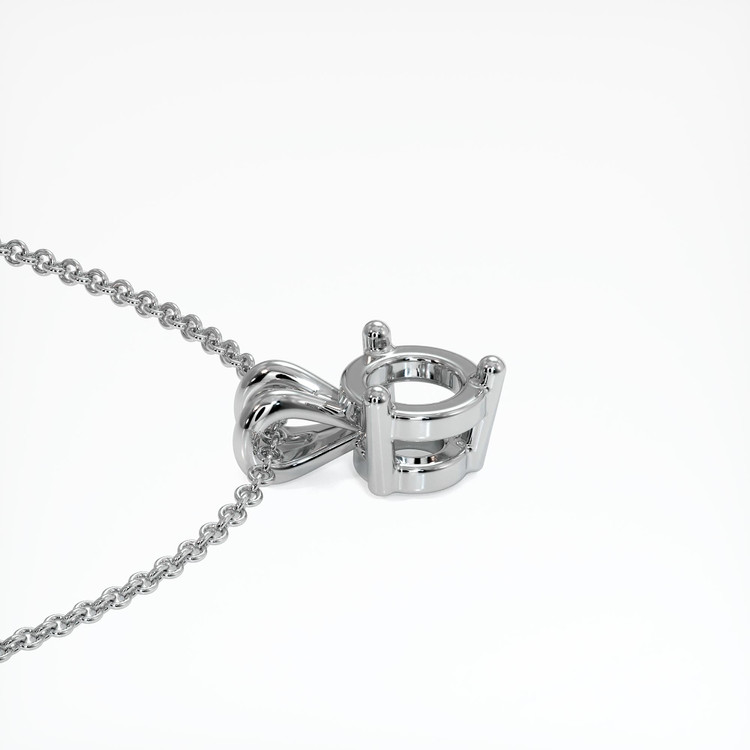 14K White Gold Solitaire Pendant Setting