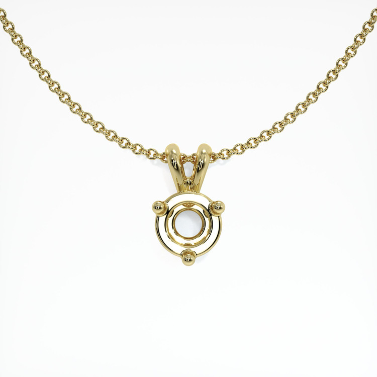 14K Yellow Gold Solitaire Pendant Setting