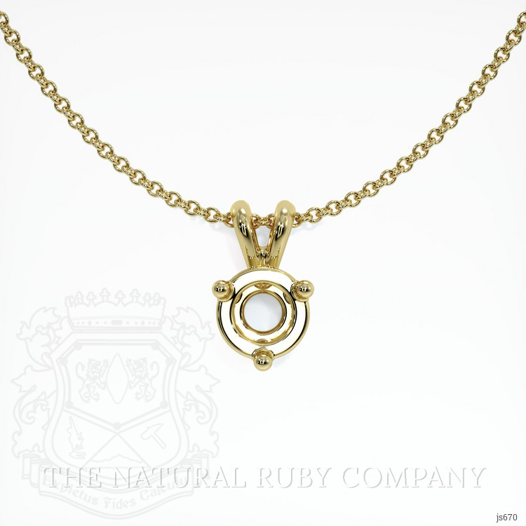 14K Yellow Gold Solitaire Pendant Setting