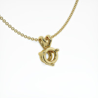 14K Yellow Gold Solitaire Pendant Setting Image