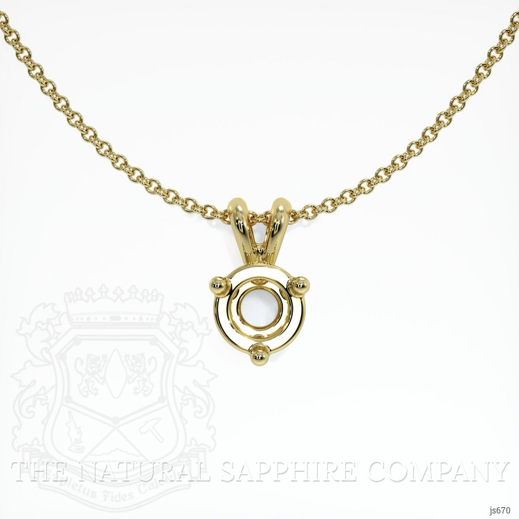 18K Yellow Gold Solitaire Pendant Setting