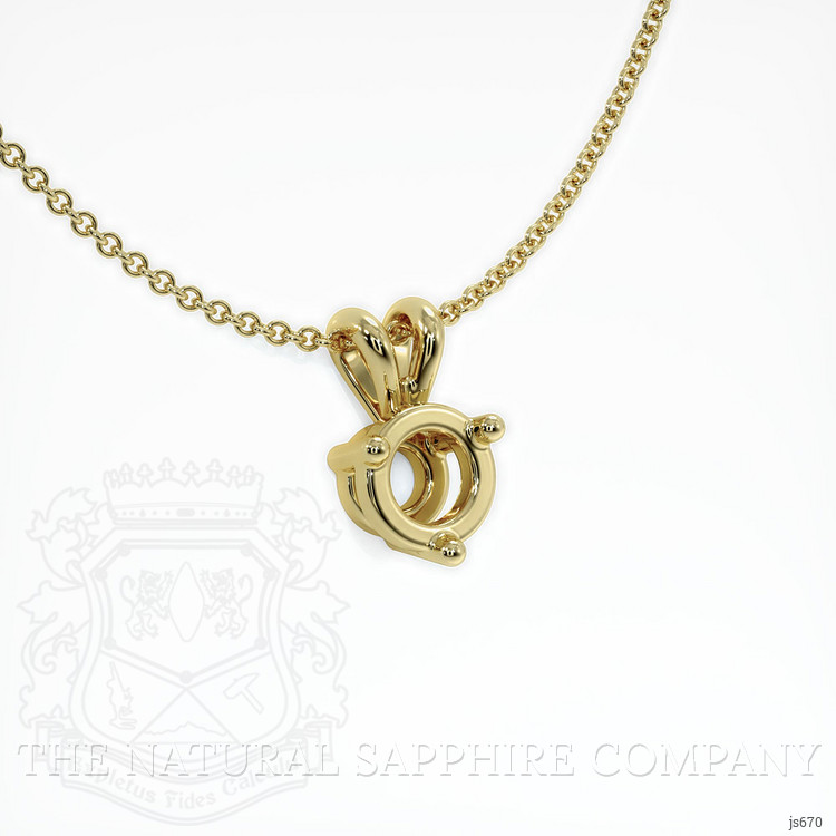 18K Yellow Gold Solitaire Pendant Setting