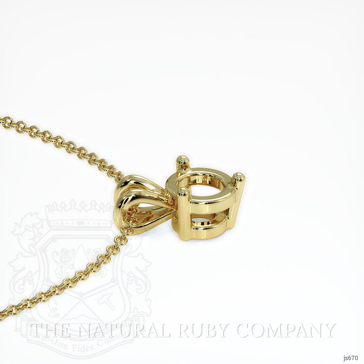 18K Yellow Gold Solitaire Pendant Setting