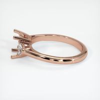 14K Rose Gold Three Stone Ring Setting Image