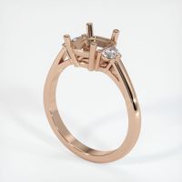18K Rose Gold Three Stone Ring Setting Video