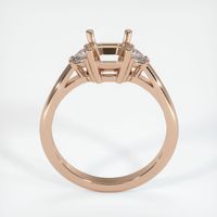 18K Rose Gold Three Stone Ring Setting Image