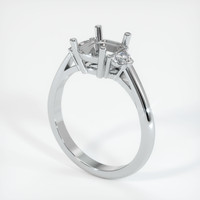 10K White Gold Three Stone Ring Setting Video