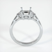 10K White Gold Three Stone Ring Setting Image