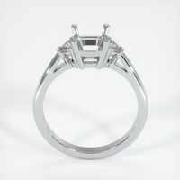 14K White Gold Three Stone Ring Setting Image