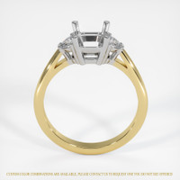 14K White & Yellow Three Stone Ring Setting Image