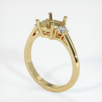 10K Yellow Gold Three Stone Ring Setting Video