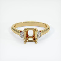 10K Yellow Gold Three Stone Ring Setting Image